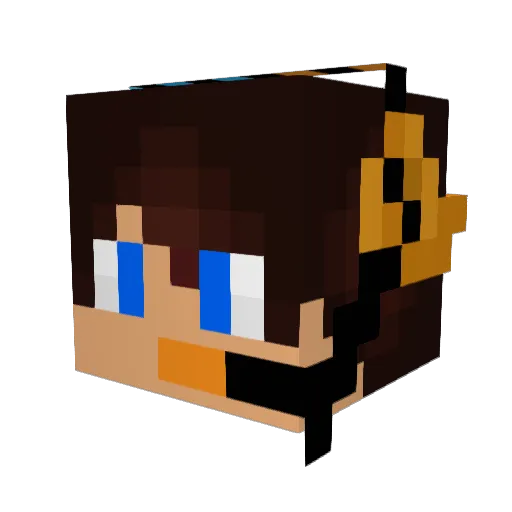Spidi_g Minecraft avatar head, 3D render
