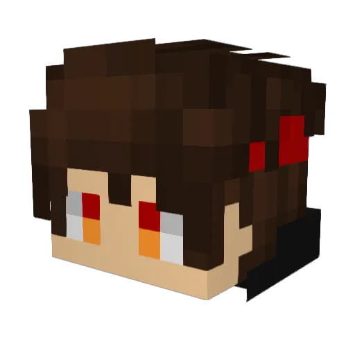 SpidofYT Minecraft avatar head, 3D render