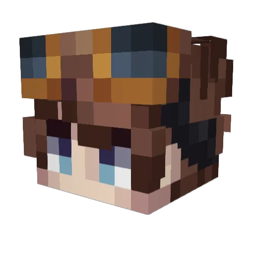 SpidySenseee Minecraft avatar head, 3D render