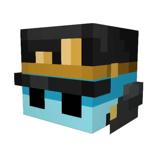 SpieStar Minecraft avatar head, 3D render