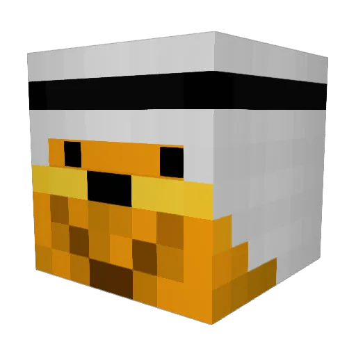 SpielMacherLevo Minecraft avatar head, 3D render