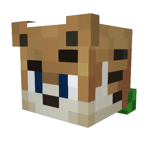 SpielTiger Minecraft avatar head, 3D render