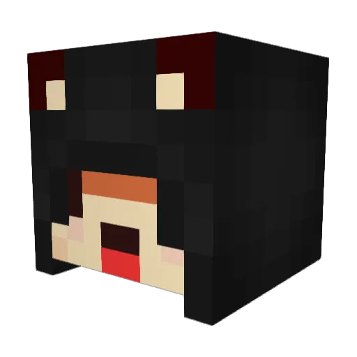 Spielekalb Minecraft avatar head, 3D render