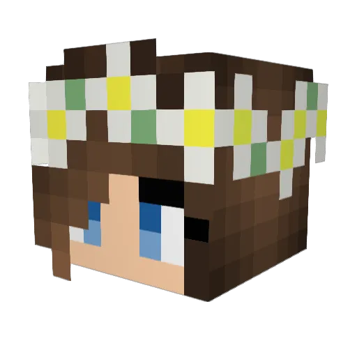 SpielenmitLili Minecraft avatar head, 3D render