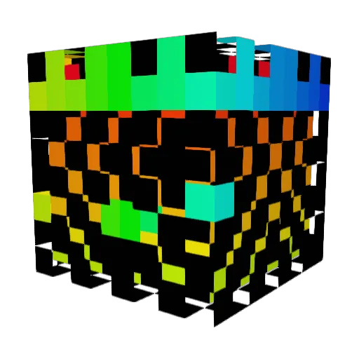 Spielerblox Minecraft avatar head, 3D render