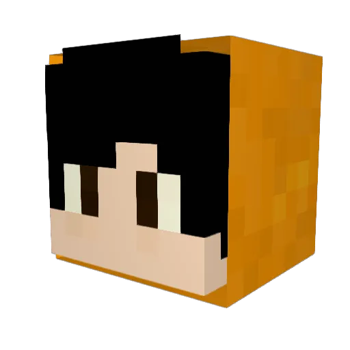 Spielling Minecraft avatar head, 3D render