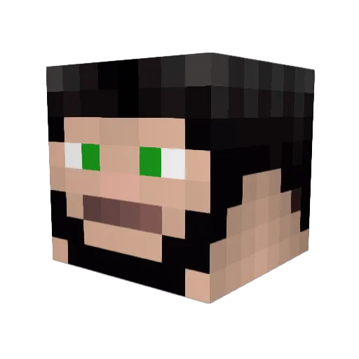 SpiffyGC Minecraft avatar head, 3D render