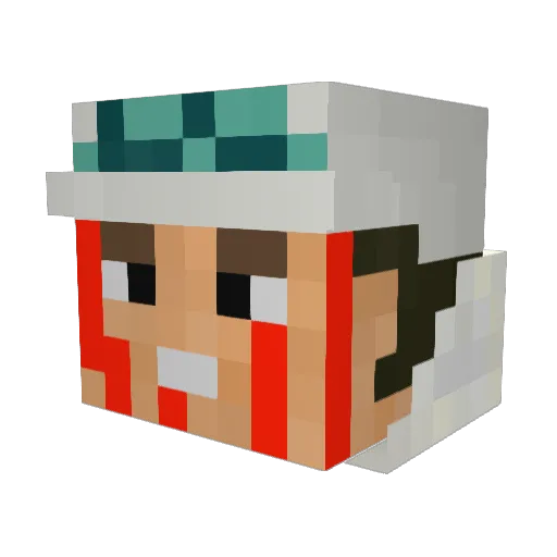 Spiicyz Minecraft avatar head, 3D render