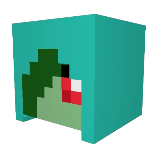 Spiino Minecraft avatar head, 3D render
