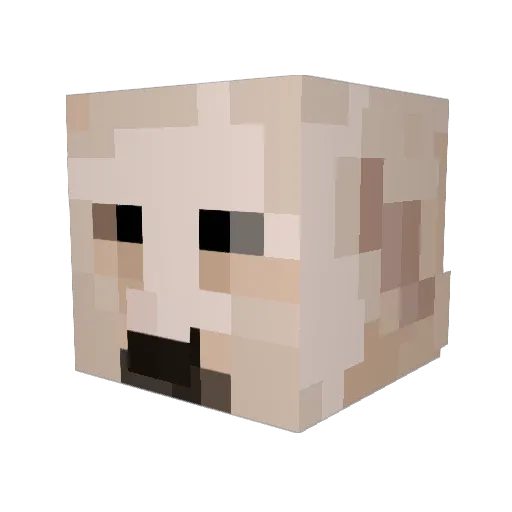 Spike05x Minecraft avatar head, 3D render