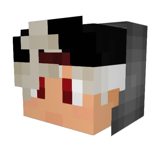 SpikeGamesNL Minecraft avatar head, 3D render