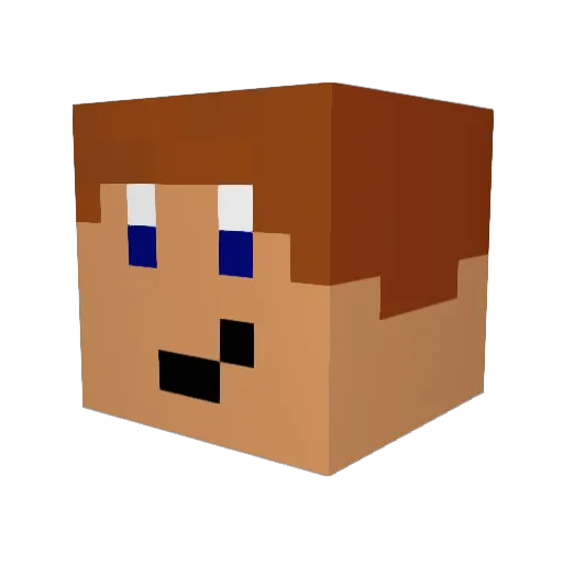 SpikeHorn Minecraft avatar head, 3D render