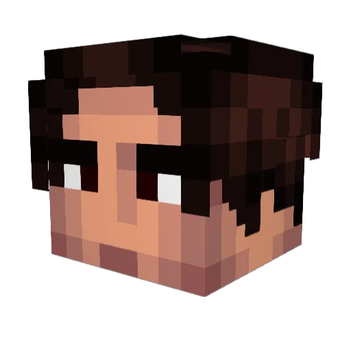 SpikeLockheart Minecraft avatar head, 3D render