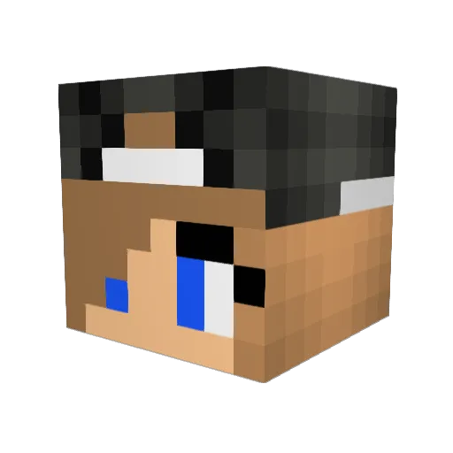 SpikeMcc Minecraft avatar head, 3D render