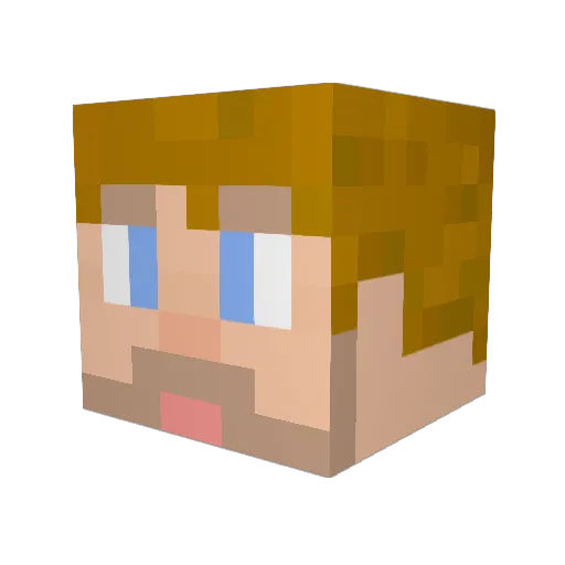 SpikeMeister Minecraft avatar head, 3D render