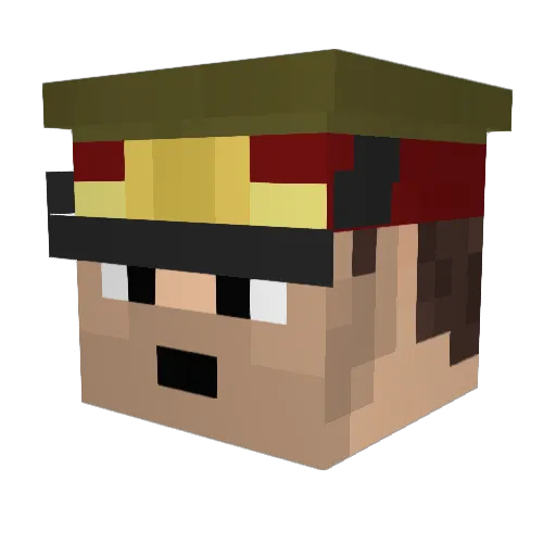 SpikePKS Minecraft avatar head, 3D render