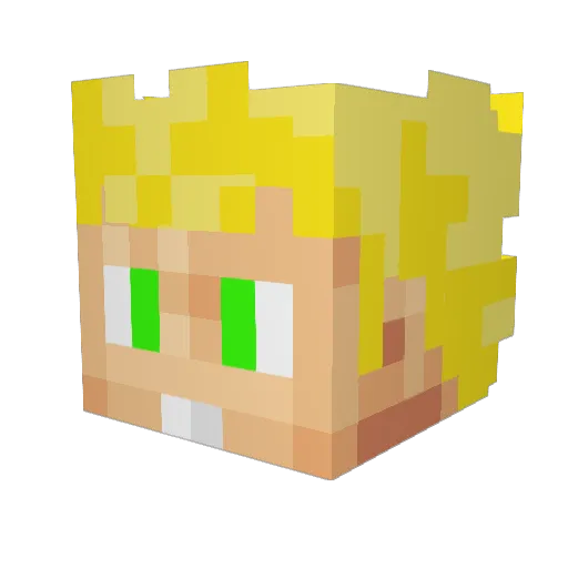 Spikedude15 Minecraft avatar head, 3D render