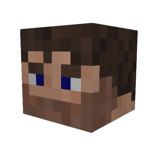 Spikevis Minecraft avatar head, 3D render