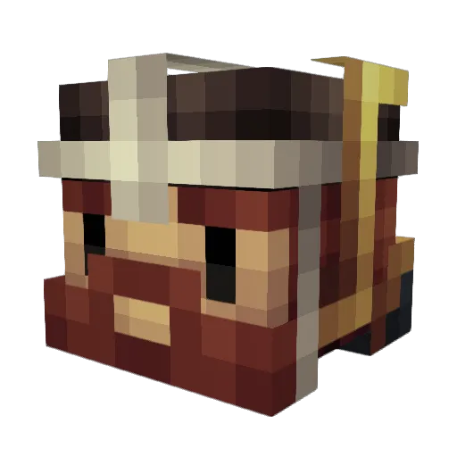 Spikewerks Minecraft avatar head, 3D render