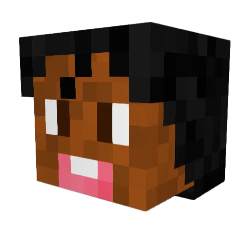 Spikjesild Minecraft avatar head, 3D render