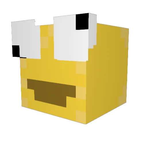 Spikkey Minecraft avatar head, 3D render