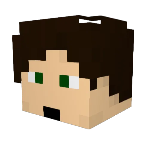 SpikyParka560 Minecraft avatar head, 3D render