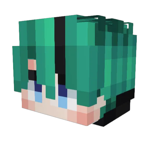SpikyPunk Minecraft avatar head, 3D render
