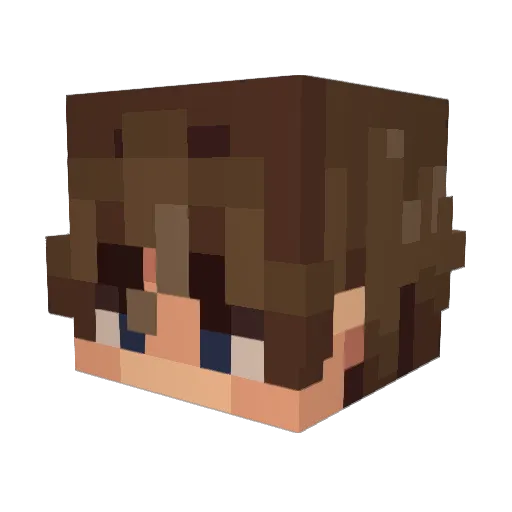 SpikyTwig Minecraft avatar head, 3D render