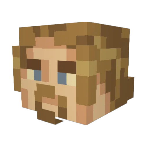 Spikzr Minecraft avatar head, 3D render