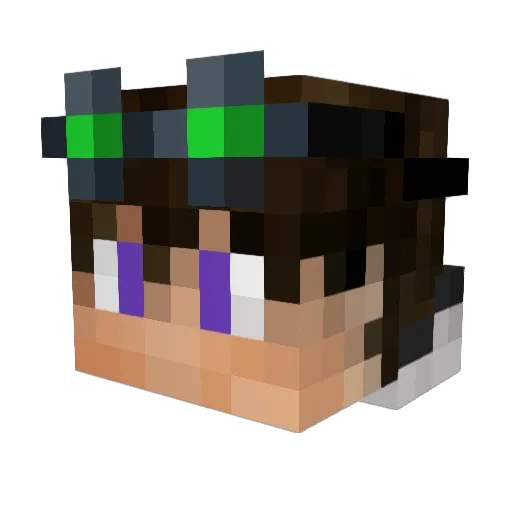 Spil__01 Minecraft avatar head, 3D render