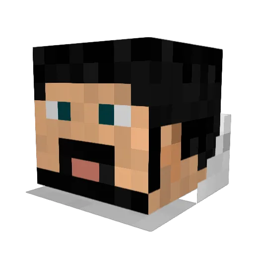 SpilkTopia_ Minecraft avatar head, 3D render
