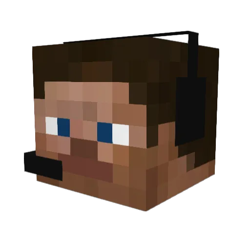 Spilko Minecraft avatar head, 3D render