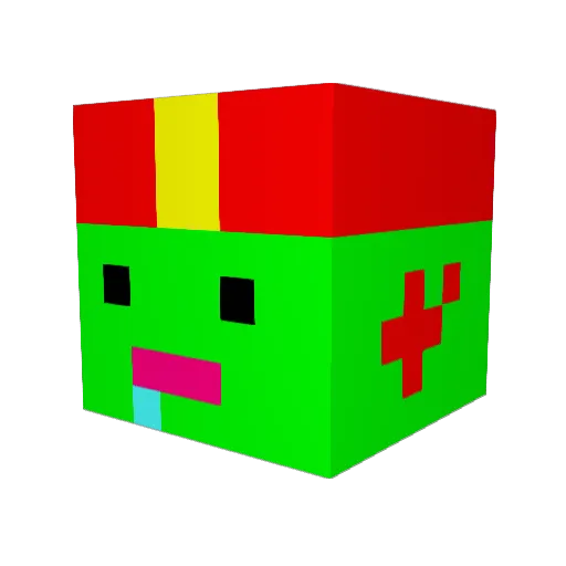 Spillsum Minecraft avatar head, 3D render