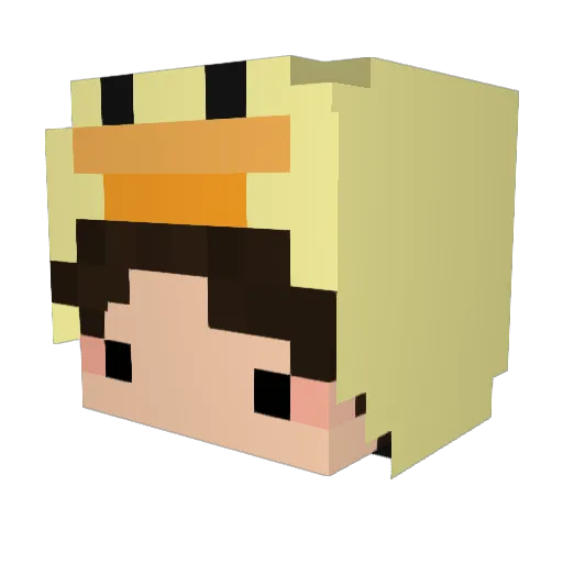 Spilvan Minecraft avatar head, 3D render