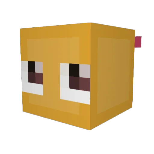 SpinZero Minecraft avatar head, 3D render