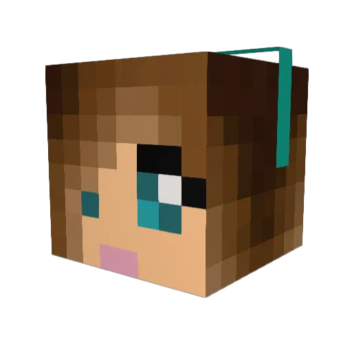 Spina Minecraft avatar head, 3D render