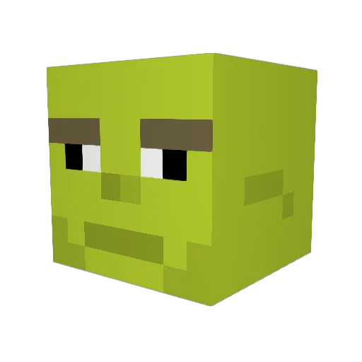 SpinachPizza Minecraft avatar head, 3D render