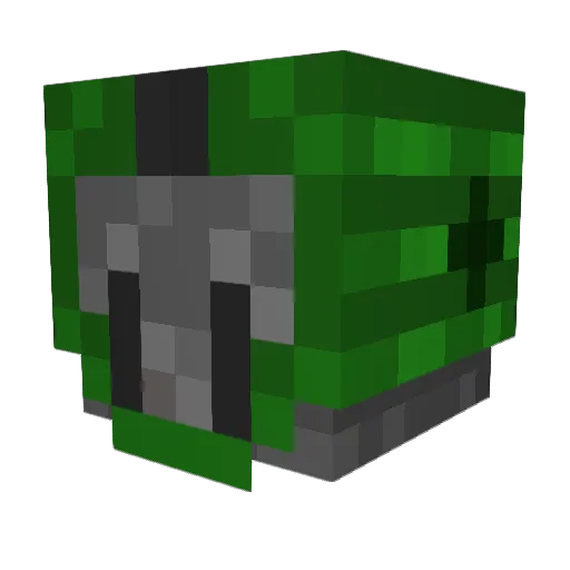 Spinann Minecraft avatar head, 3D render