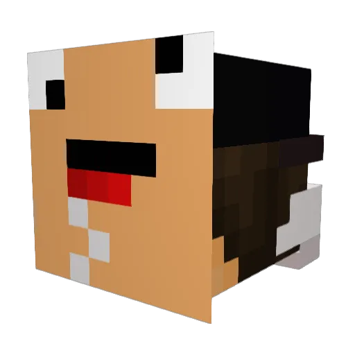 Spinatooth Minecraft avatar head, 3D render