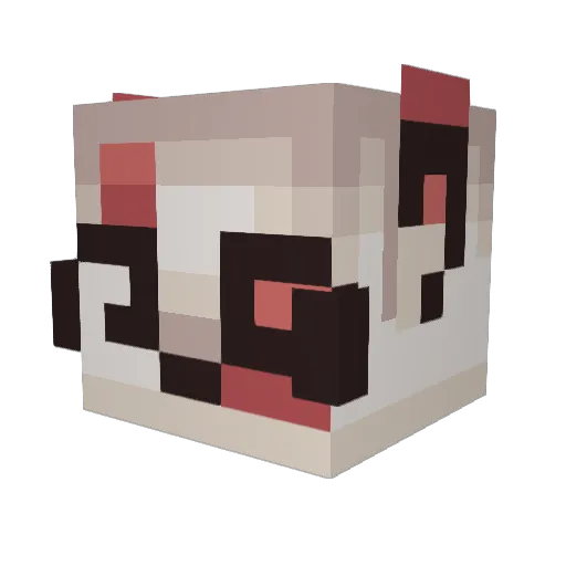 Spinda Minecraft avatar head, 3D render