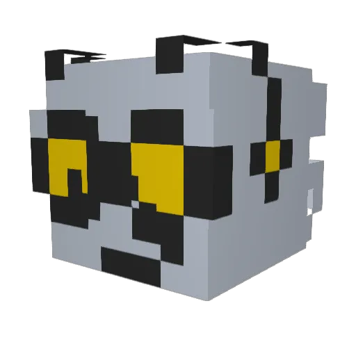 Spindee Minecraft avatar head, 3D render