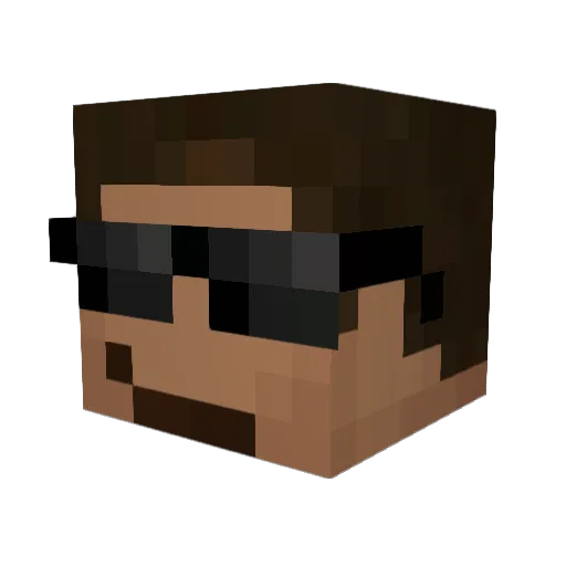 SpindleWinks Minecraft avatar head, 3D render