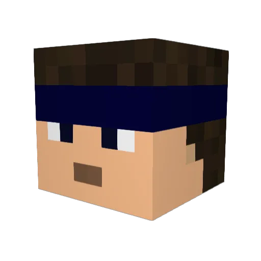 SpineFarm Minecraft avatar head, 3D render