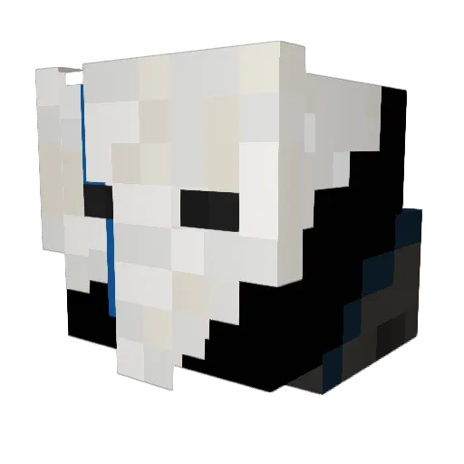 SpineRaider Minecraft avatar head, 3D render