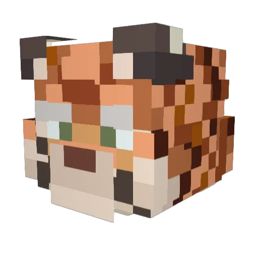 SpineSalad Minecraft avatar head, 3D render