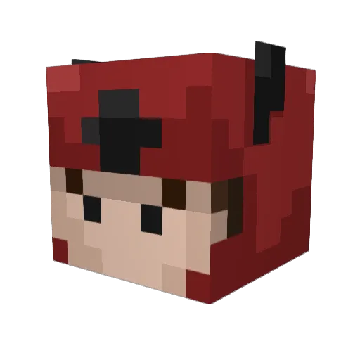 Spineater Minecraft avatar head, 3D render