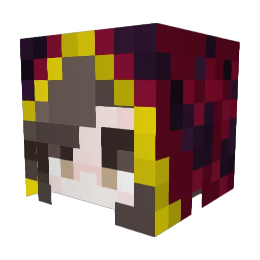 Spinelly Minecraft avatar head, 3D render