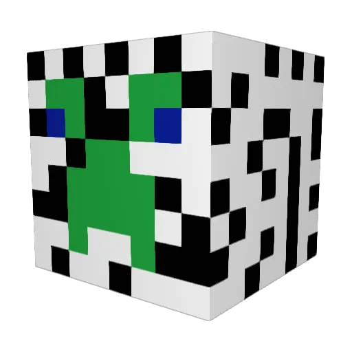 Spinetese Minecraft avatar head, 3D render