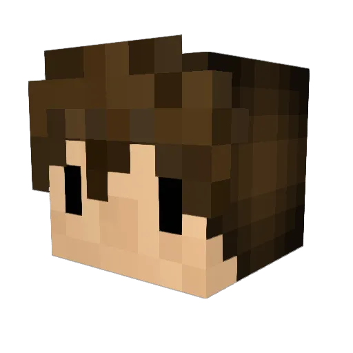SpinexTM Minecraft avatar head, 3D render