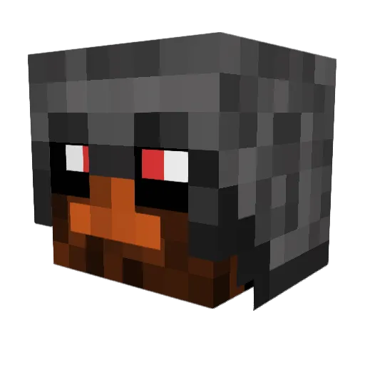SpinguPingu Minecraft avatar head, 3D render